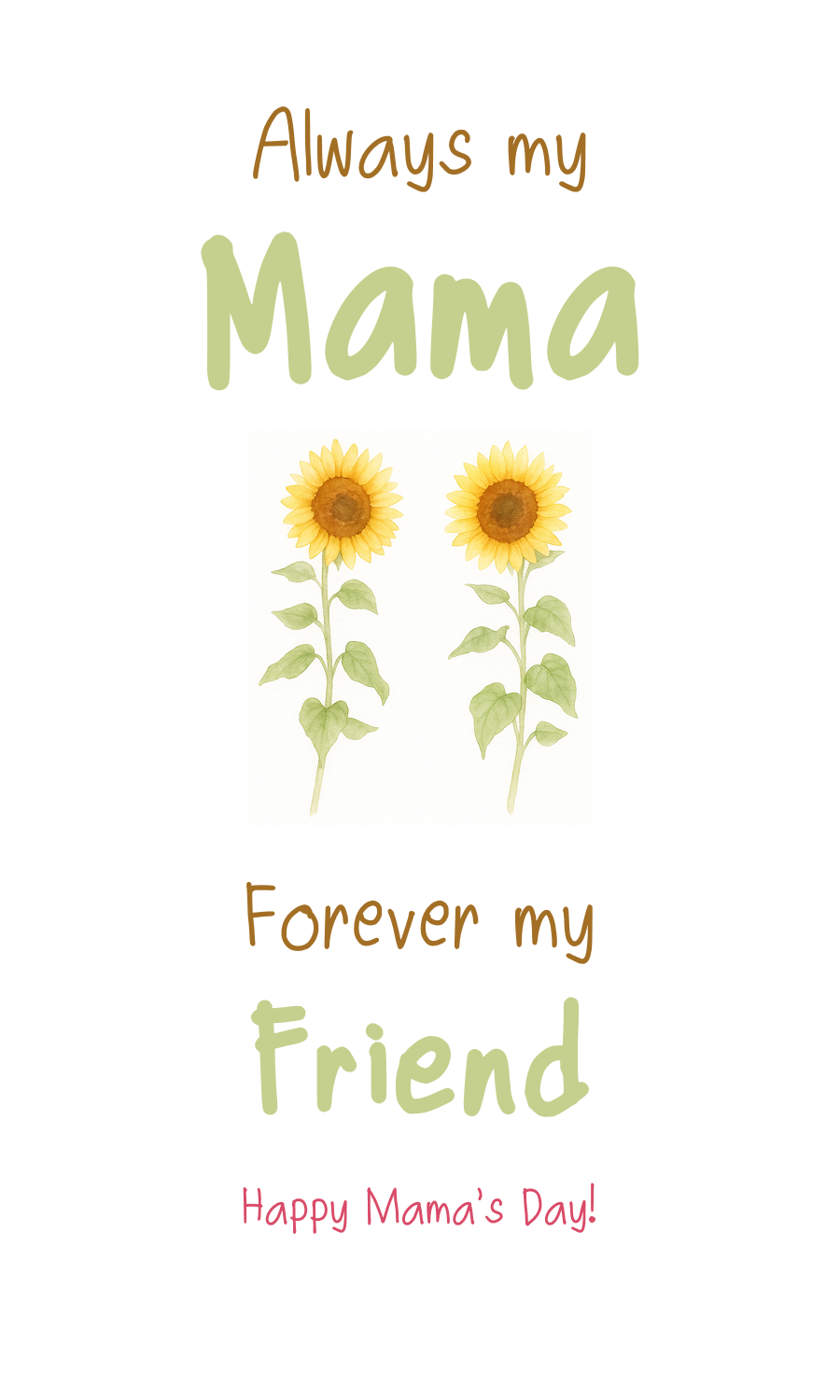 Mother's Day 7x5 Vertical Card 2